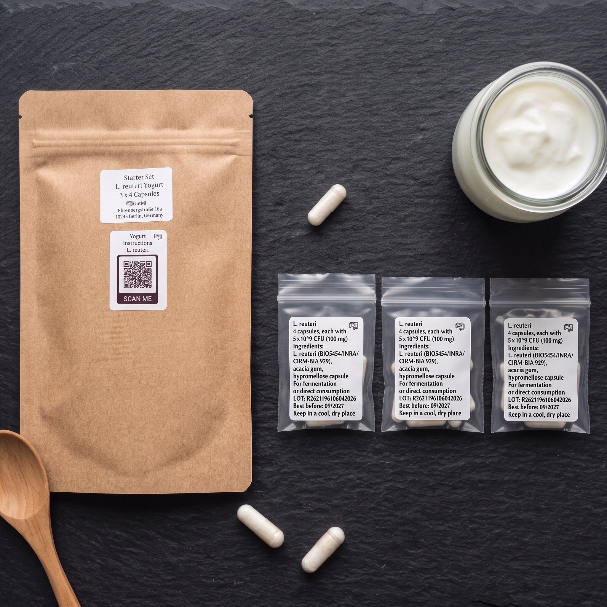L. reuteri | Yoghurtstarterset | Starterculturen | 3 yoghurtstarters