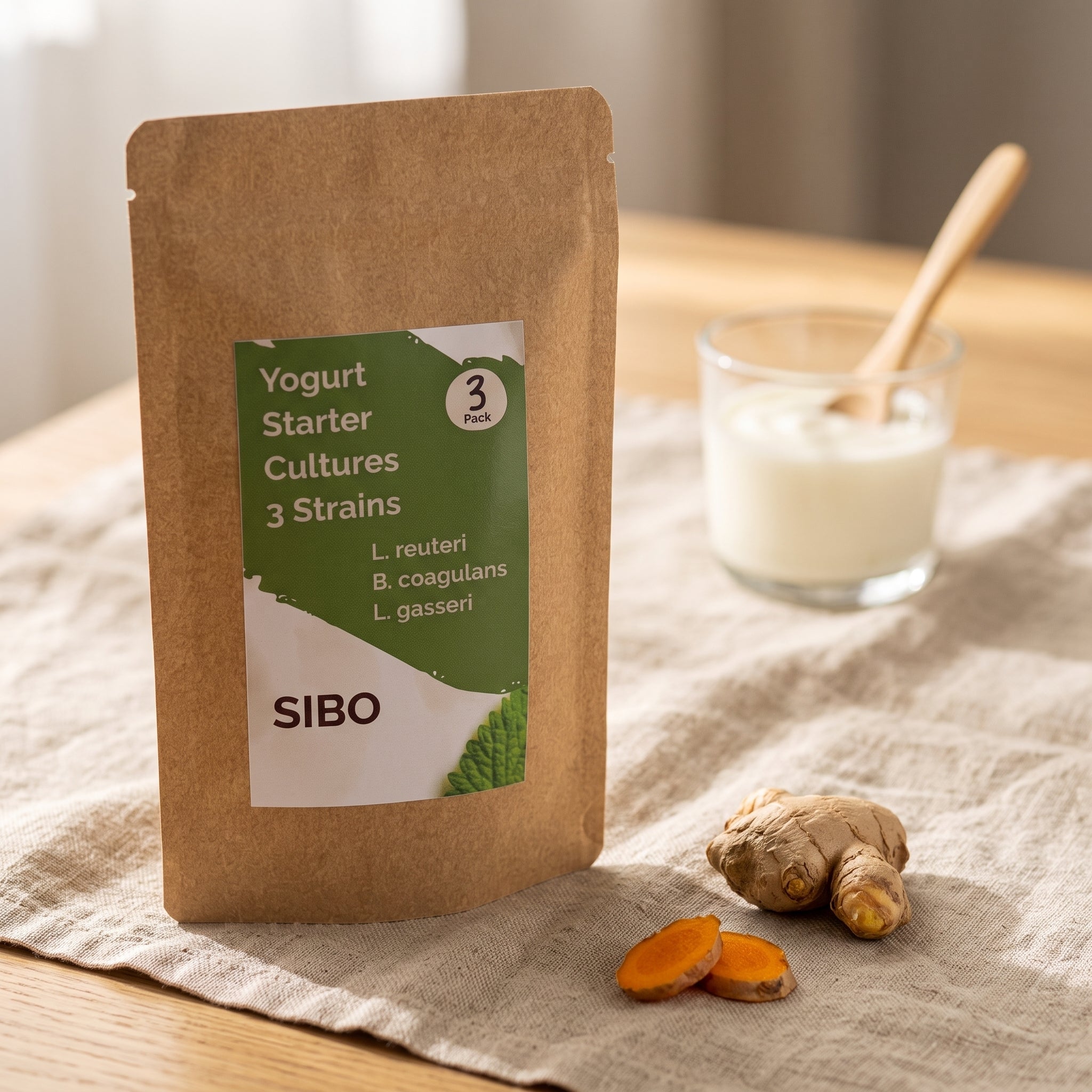 L. reuteri + B. coagulans + L. gasseri | SIBO | Yoghurt Starterset | Starterculturen | 3 Yoghurt Starters